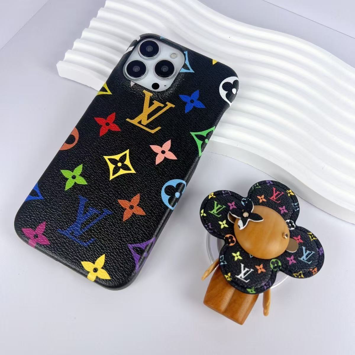 Magnetic stand leather V iPhone Case