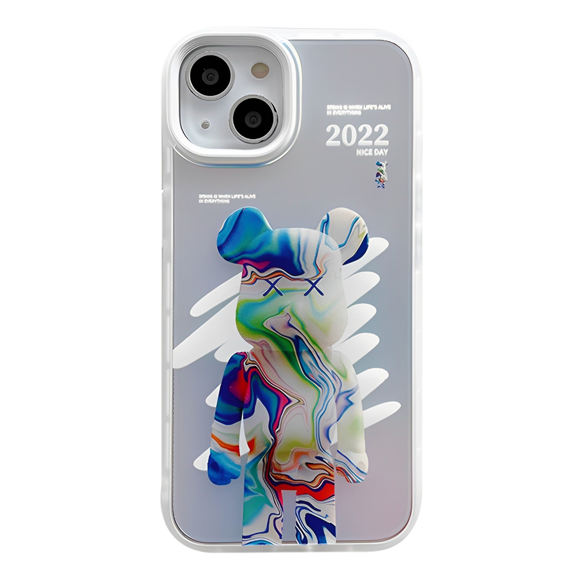Kawsart Hologram Watercolor Violent Bear iPhone Case