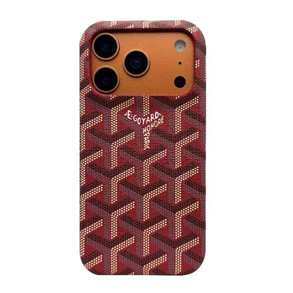 Goyard MagSafe Leather iPhone Case