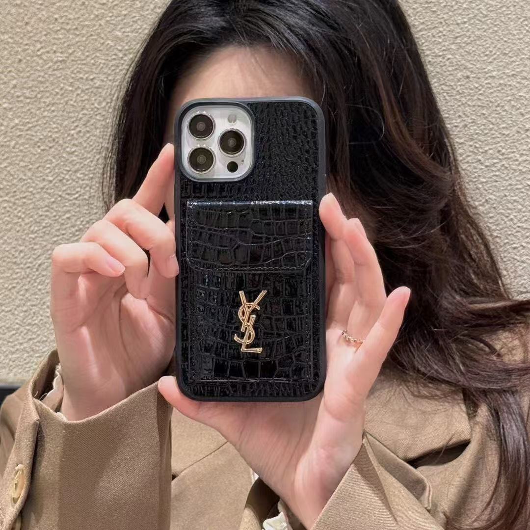 Crocodile leather iPhone Wallet Case