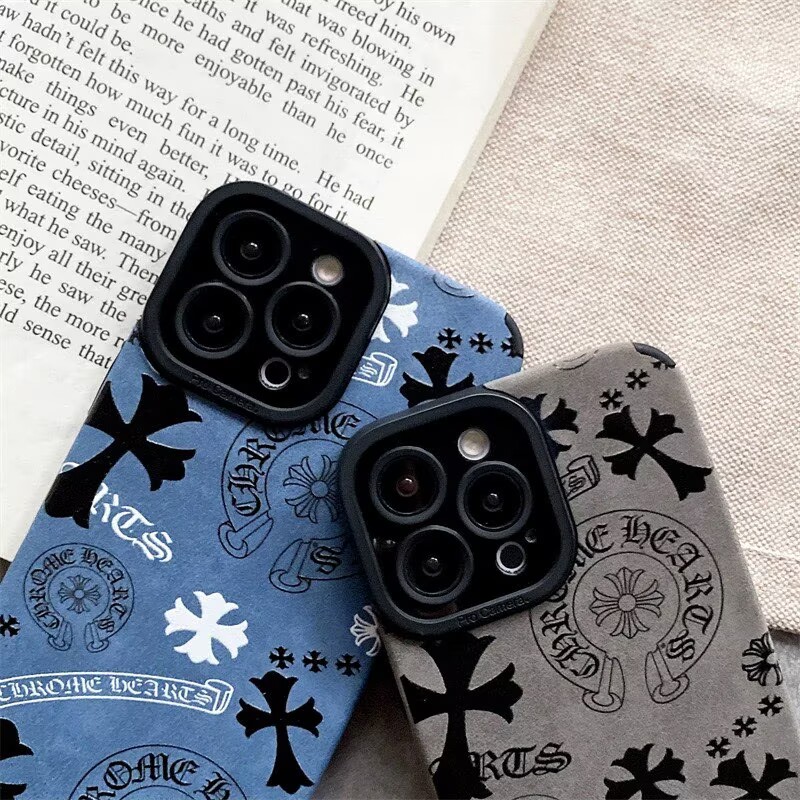Chrome Hearts iPhone Case Small Plush Leather