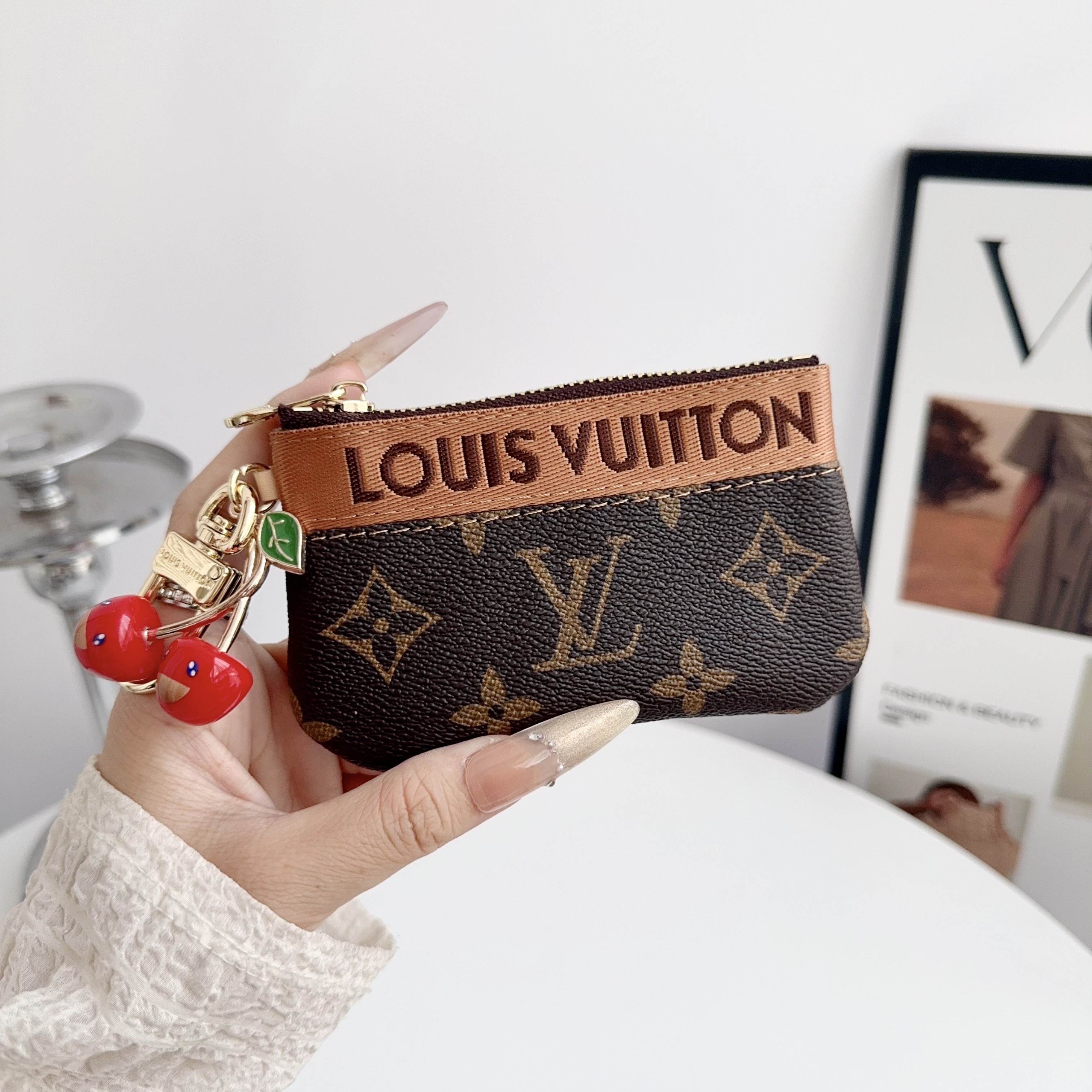 Louis Vuitton Cherry Luxury Leather Coin Purse