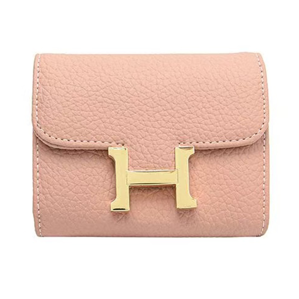 Classic Luxury Leather Wallet Card Holder & Coin Purse With Snap Closure