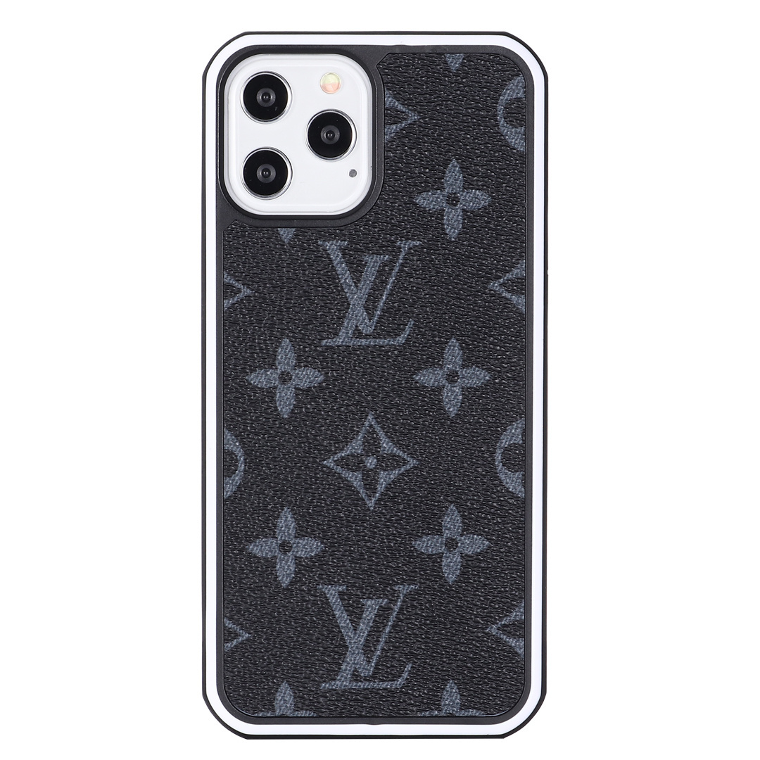 Louis Vuitton Luxury Leather iPhone Case with Enhanced Bezel