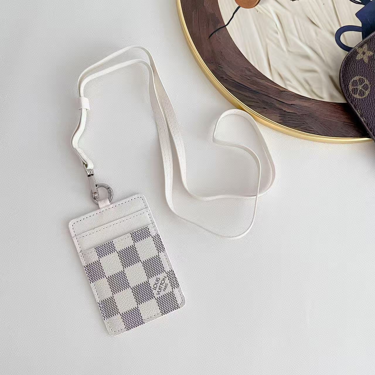 Classic Luxury Leather Wallet Card Holder Necklace
