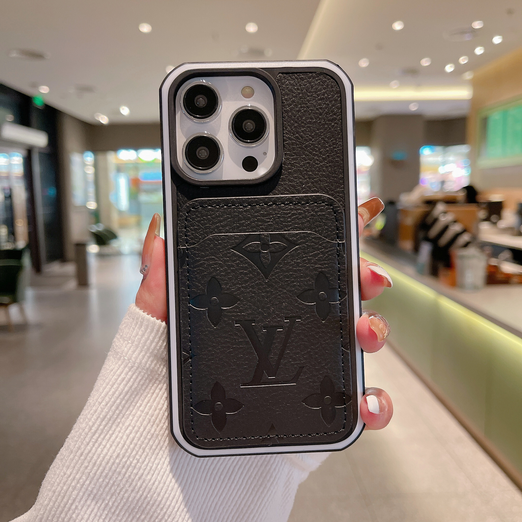 Louis Vuitton iPhone Wallet Case With Card Holder Monogram Vintage Leather