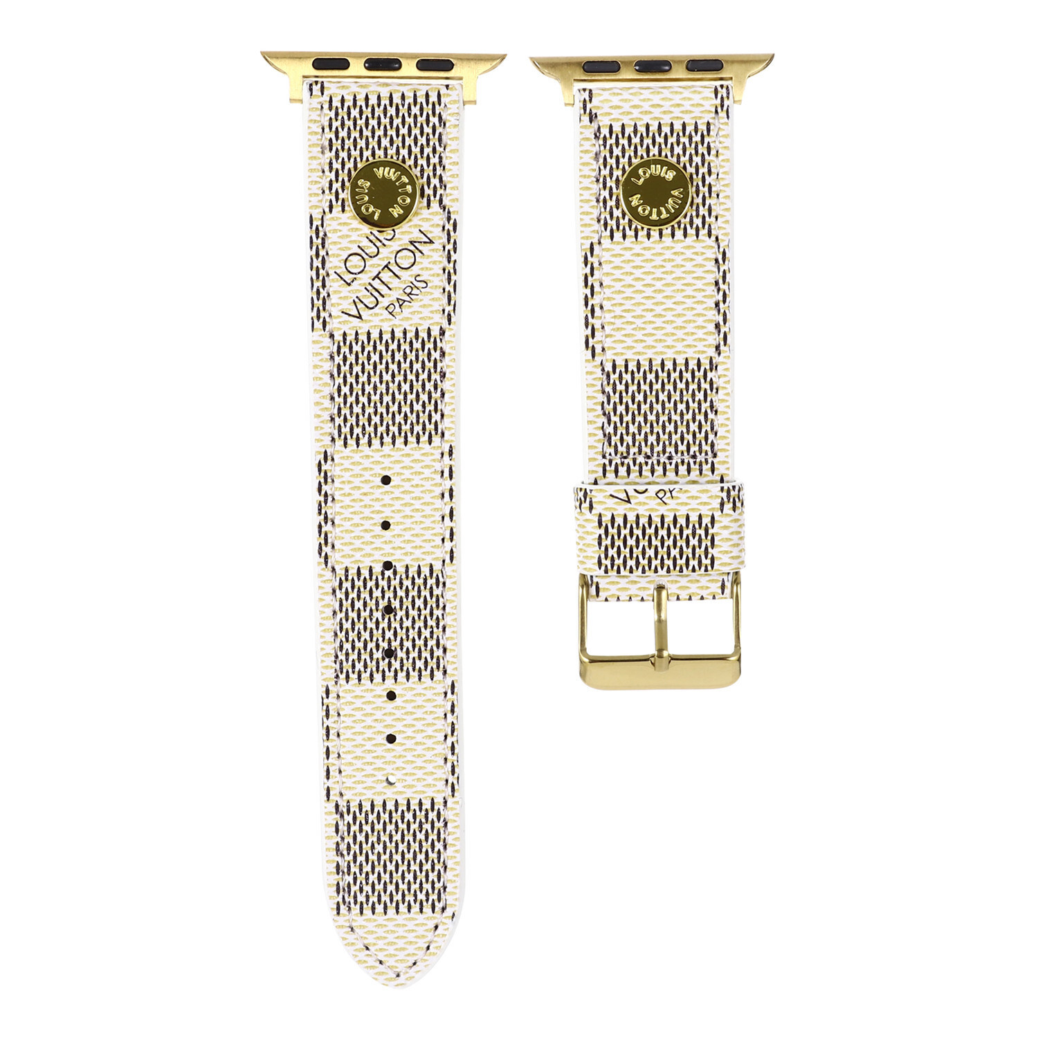 Louis Vuitton Luxury Leather Rivet Apple Watch Band