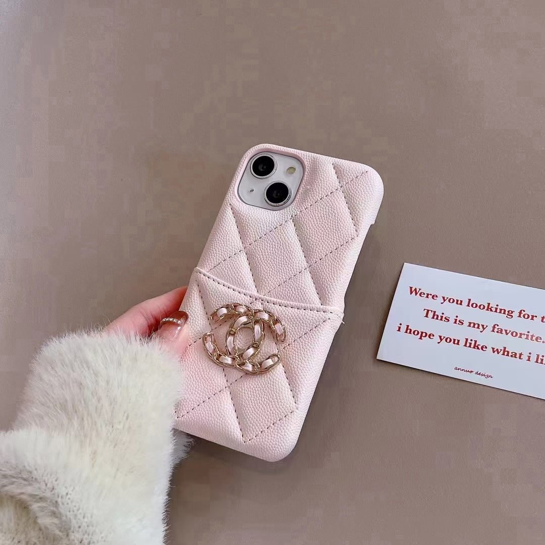Chanel Leather luxury iPhone Wallet Case