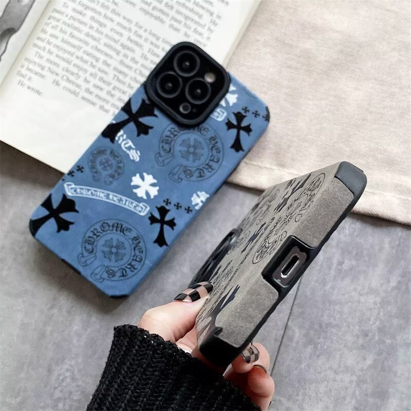 Chrome Hearts iPhone Case Small Plush Leather
