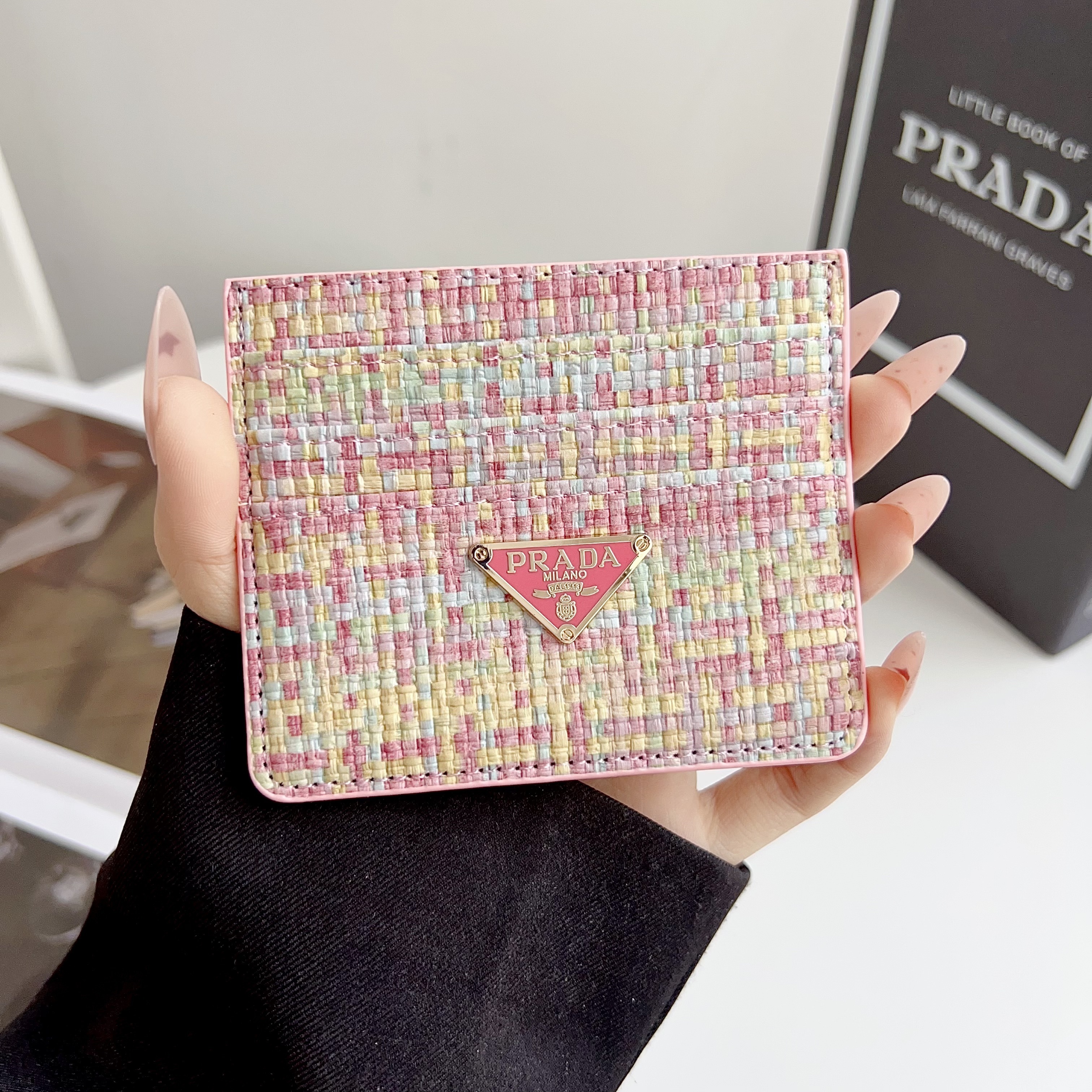 Prada Braided  Wallet Card Holder
