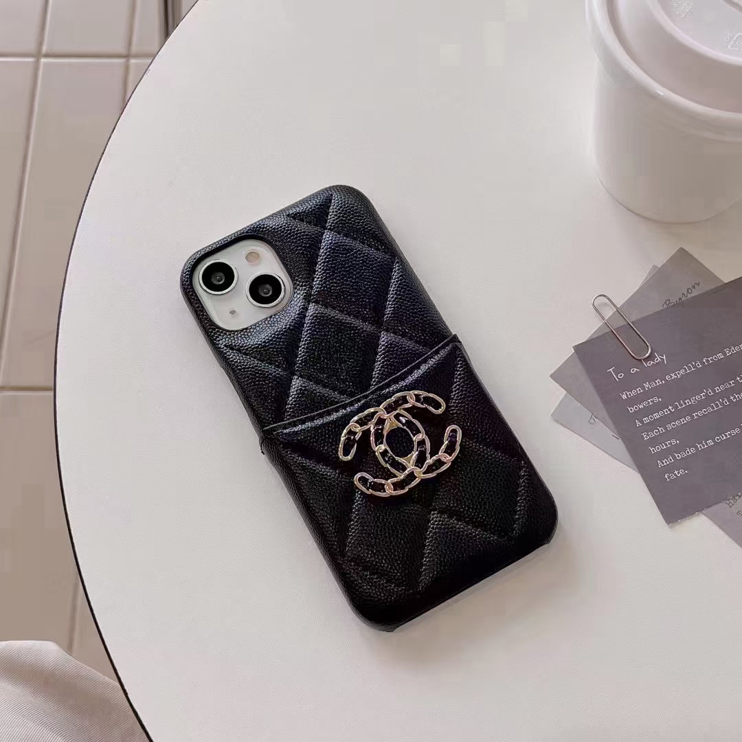 Chanel Leather luxury iPhone Wallet Case