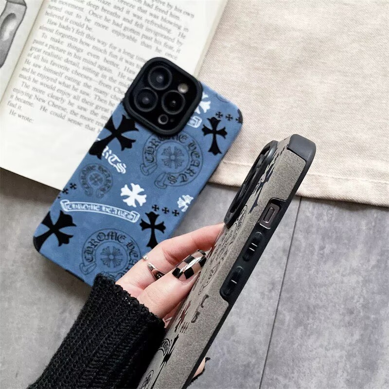 Chrome Hearts iPhone Case Small Plush Leather