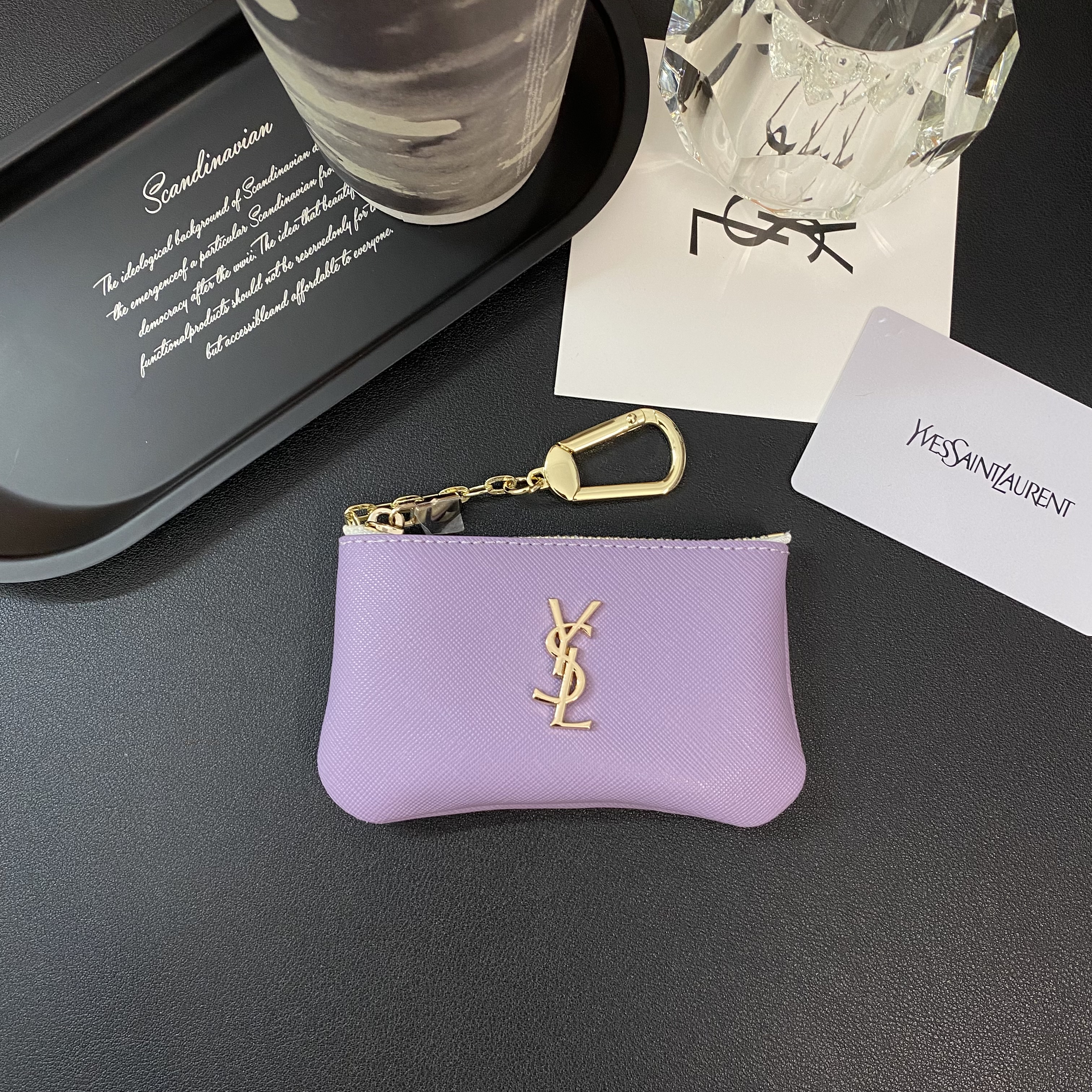 Luxury Leather Zipper Coin Purse