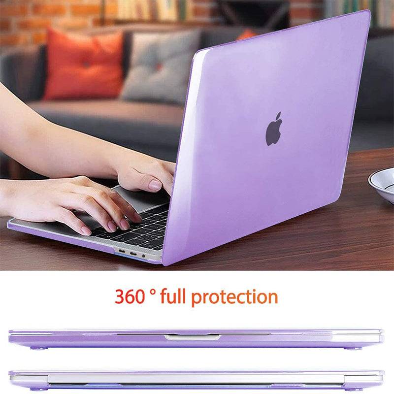 Transparent Purple Macbook case customizable-BELKCASE