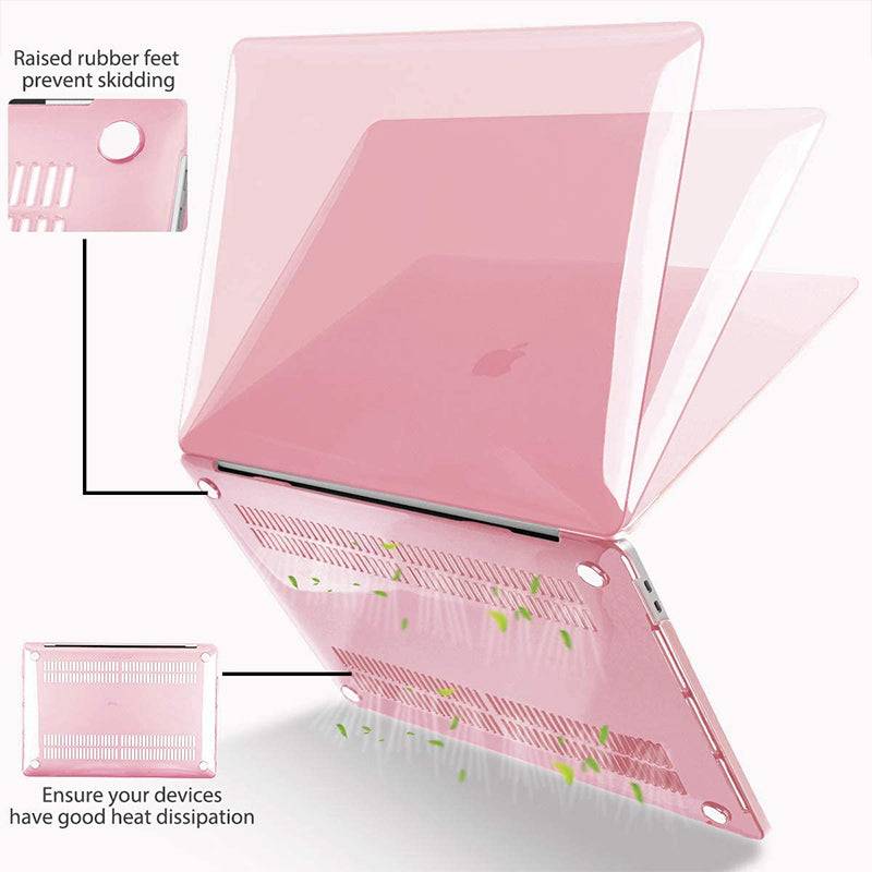 Transparent pink Macbook case customizable-BELKCASE