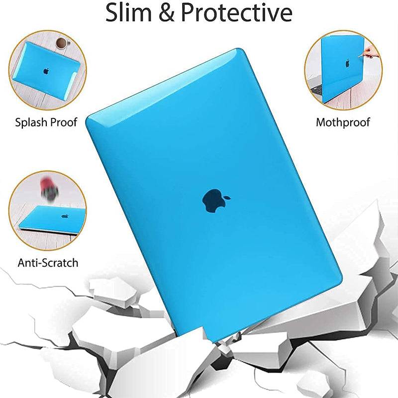 Transparent Sky Blue Macbook case customizable-BELKCASE