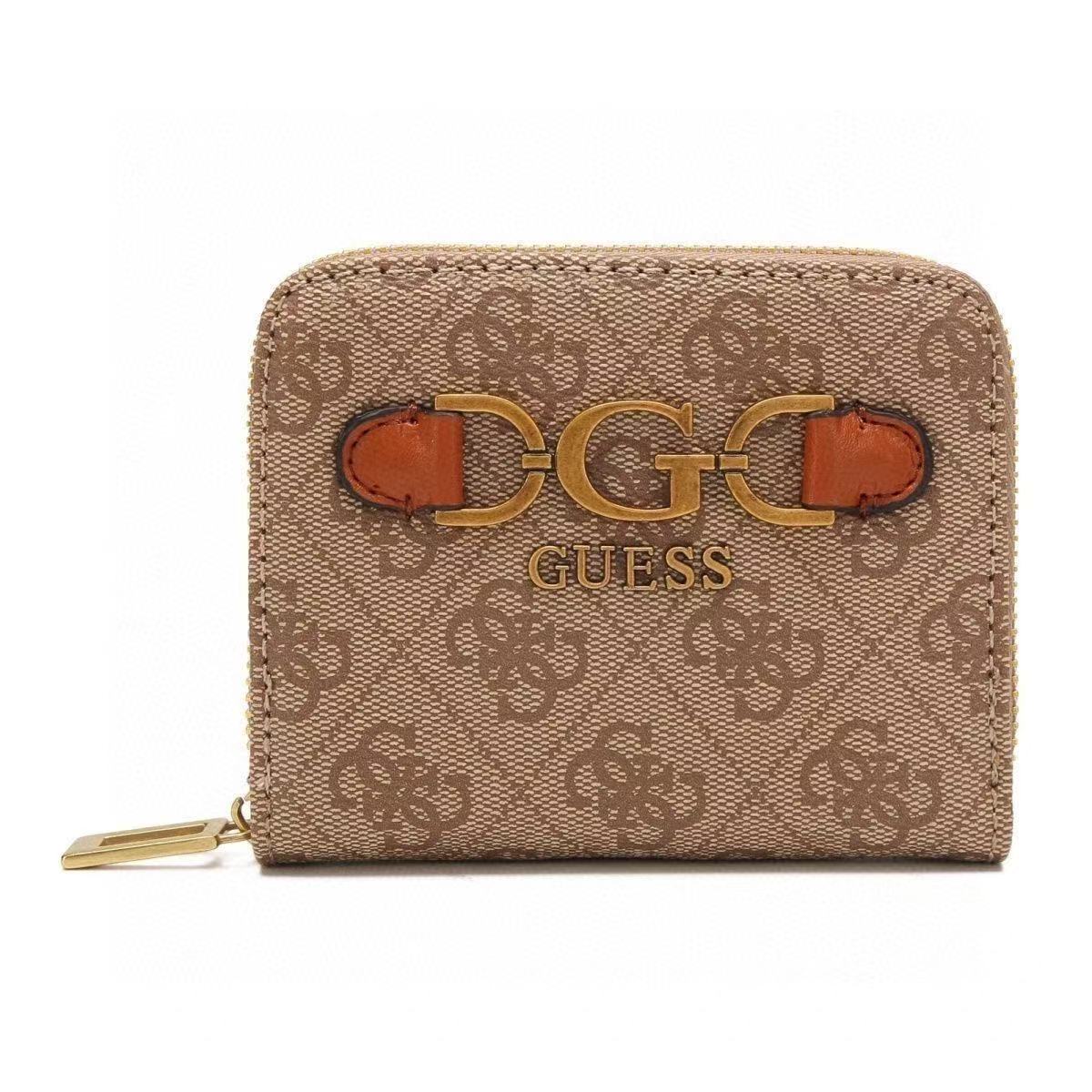 [Copy]Classic Luxury Leather Wallet Card Holder Metal floral decoration