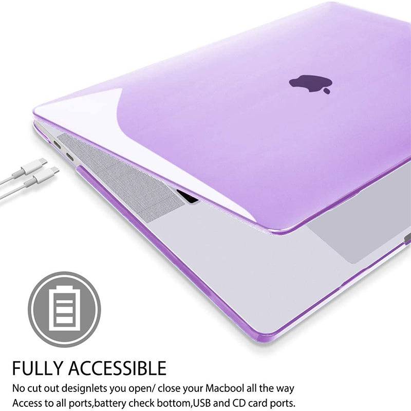 Transparent Purple Macbook case customizable-BELKCASE