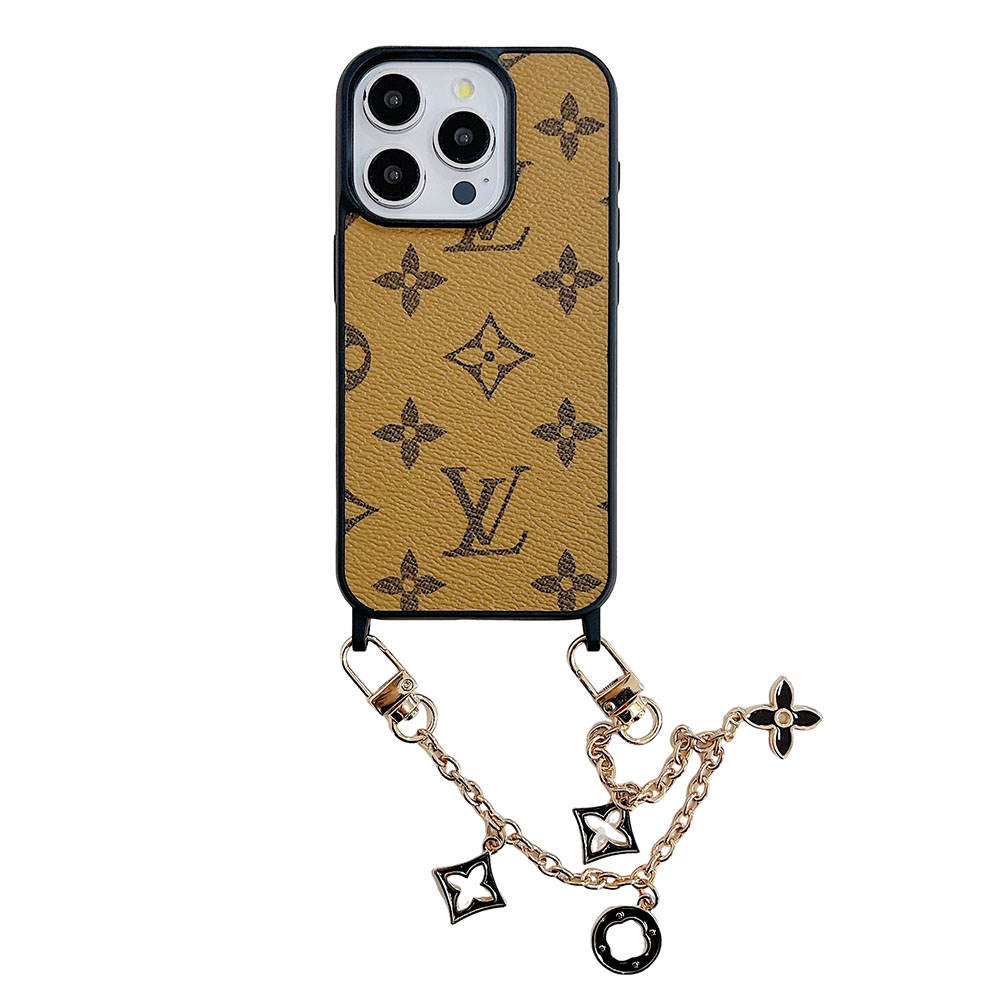 Louis VuittonVintage Leather iPhone Wallet Case With Chain