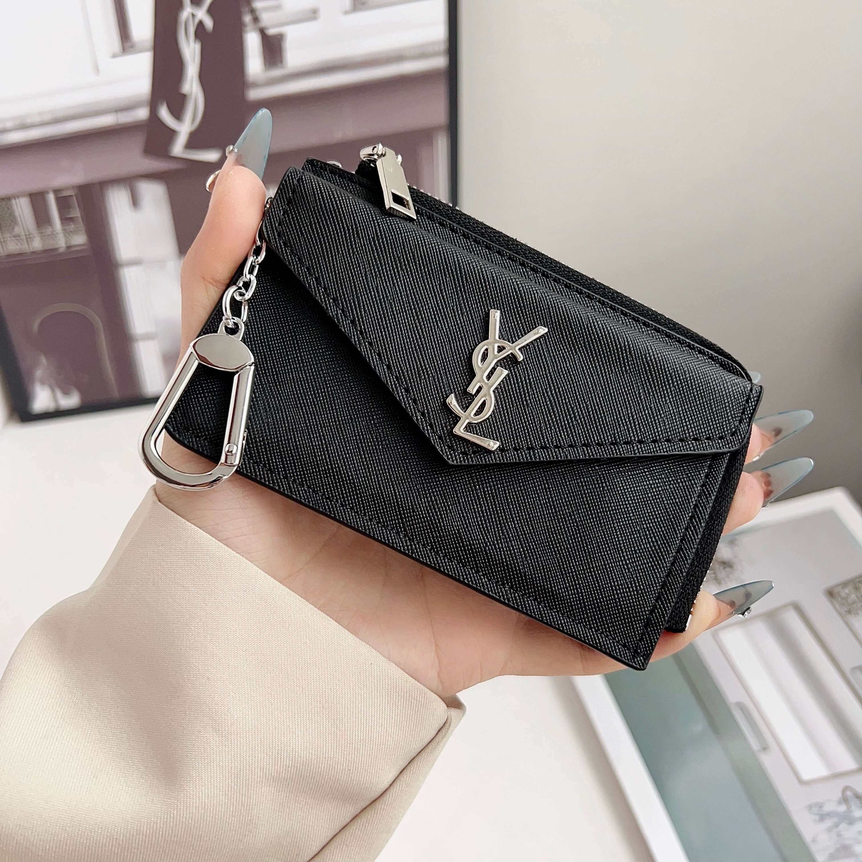 YSL Luxury Leather Coin Purse