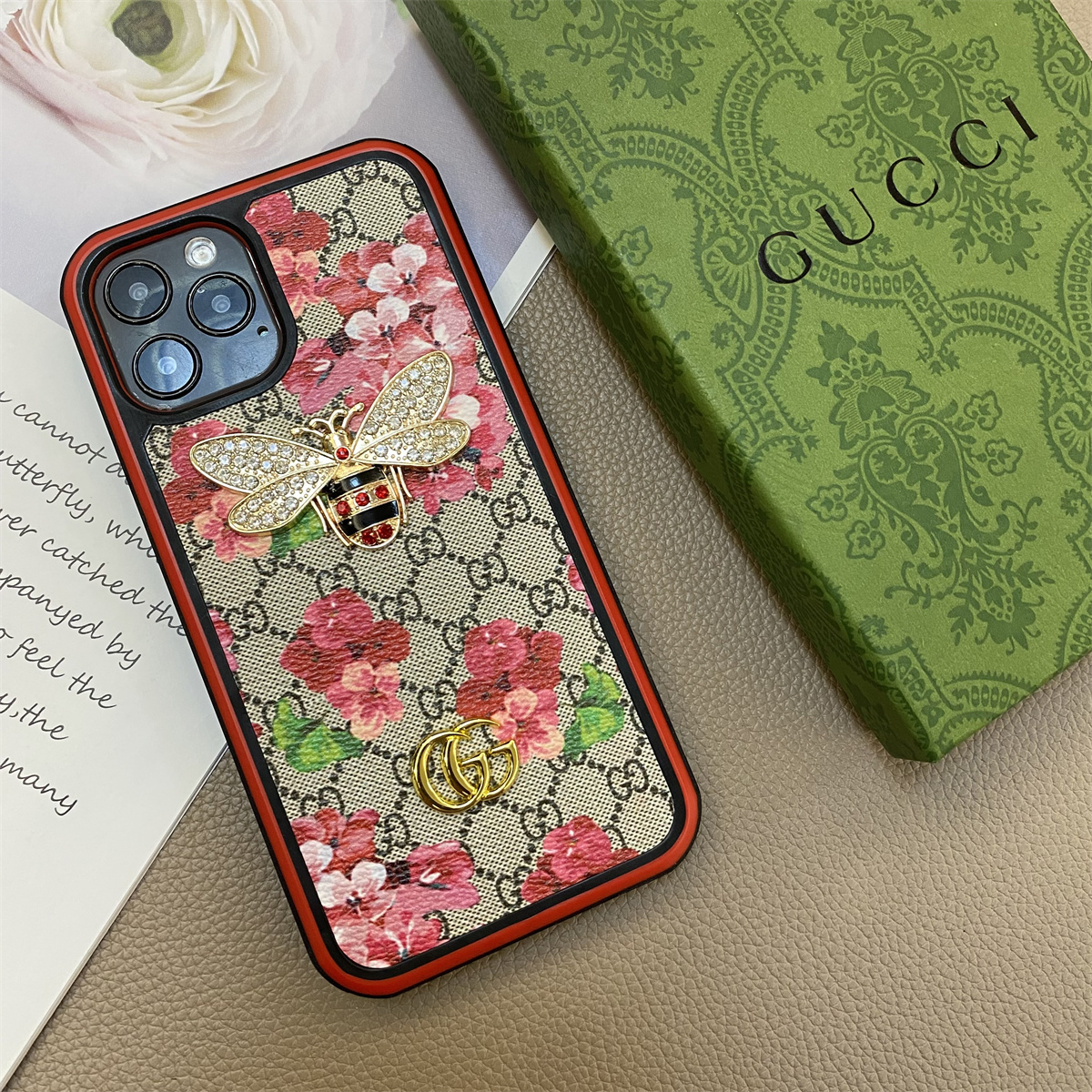 Gucci Leather iPhone Case
