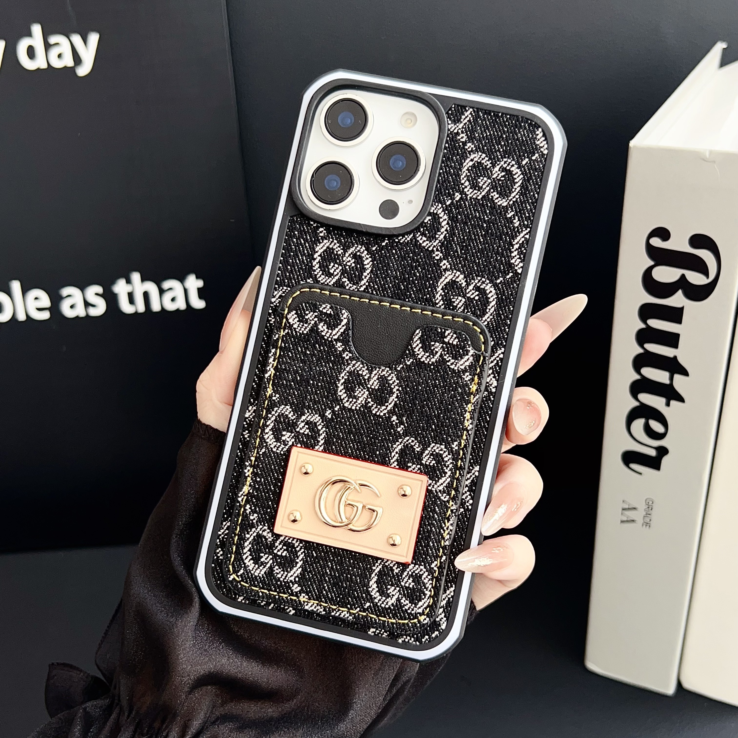 Gucci Denim Canvas iPhone Case
