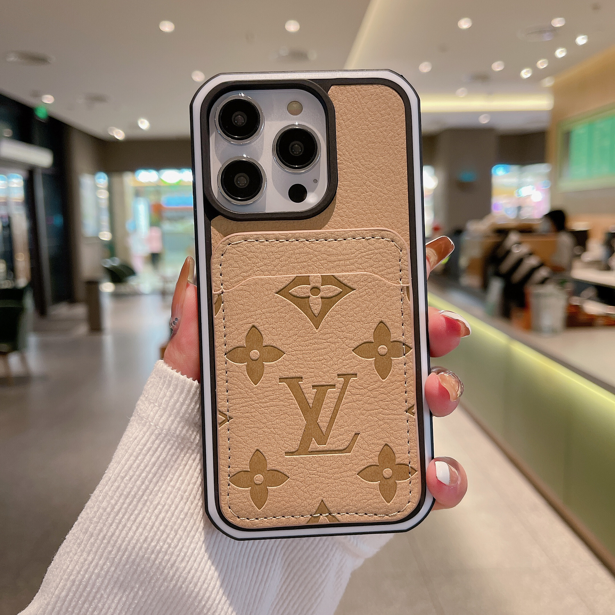 Louis Vuitton iPhone Wallet Case With Card Holder Monogram Vintage Leather