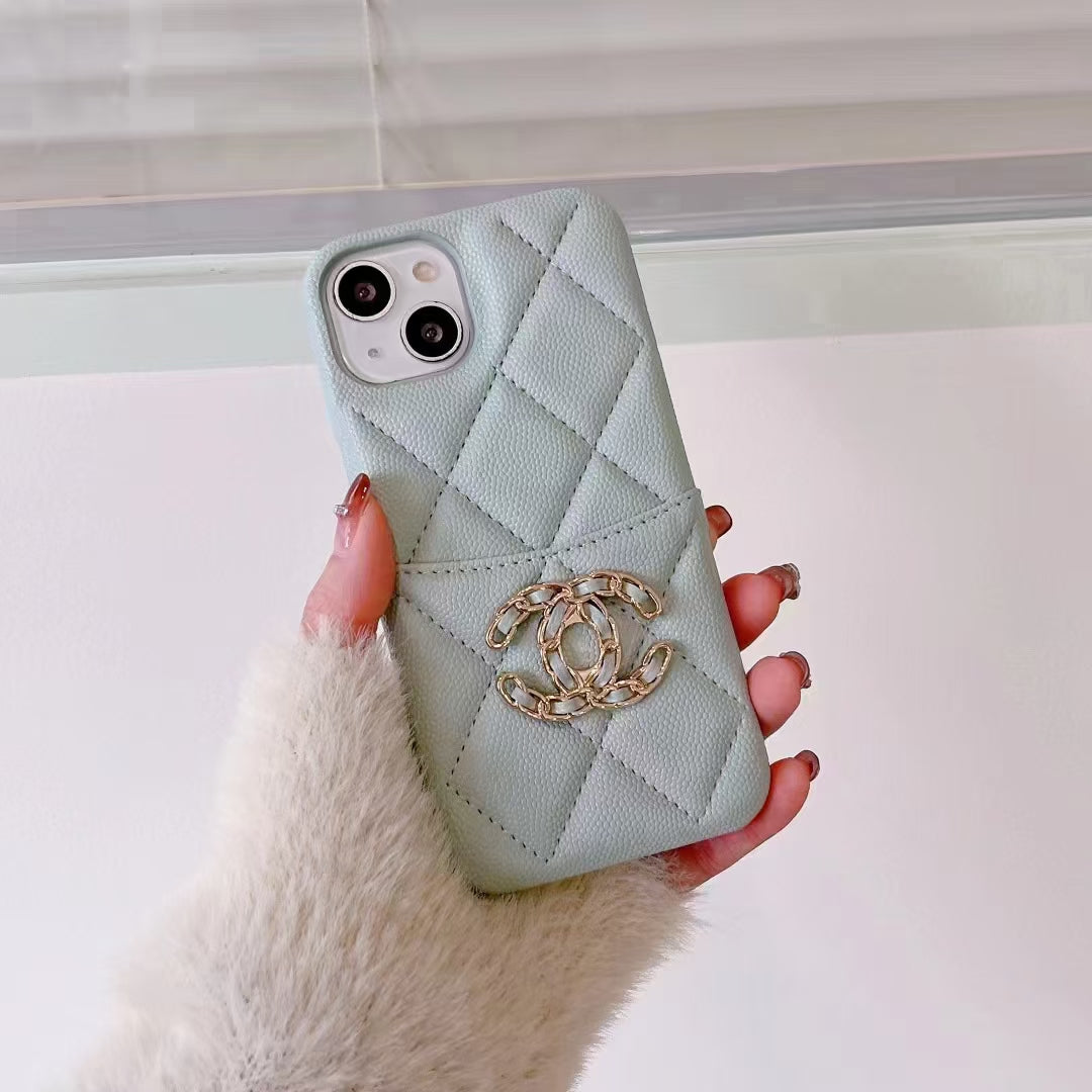 Chanel Leather luxury iPhone Wallet Case