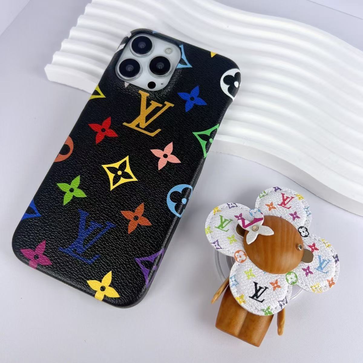 Magnetic stand leather V iPhone Case