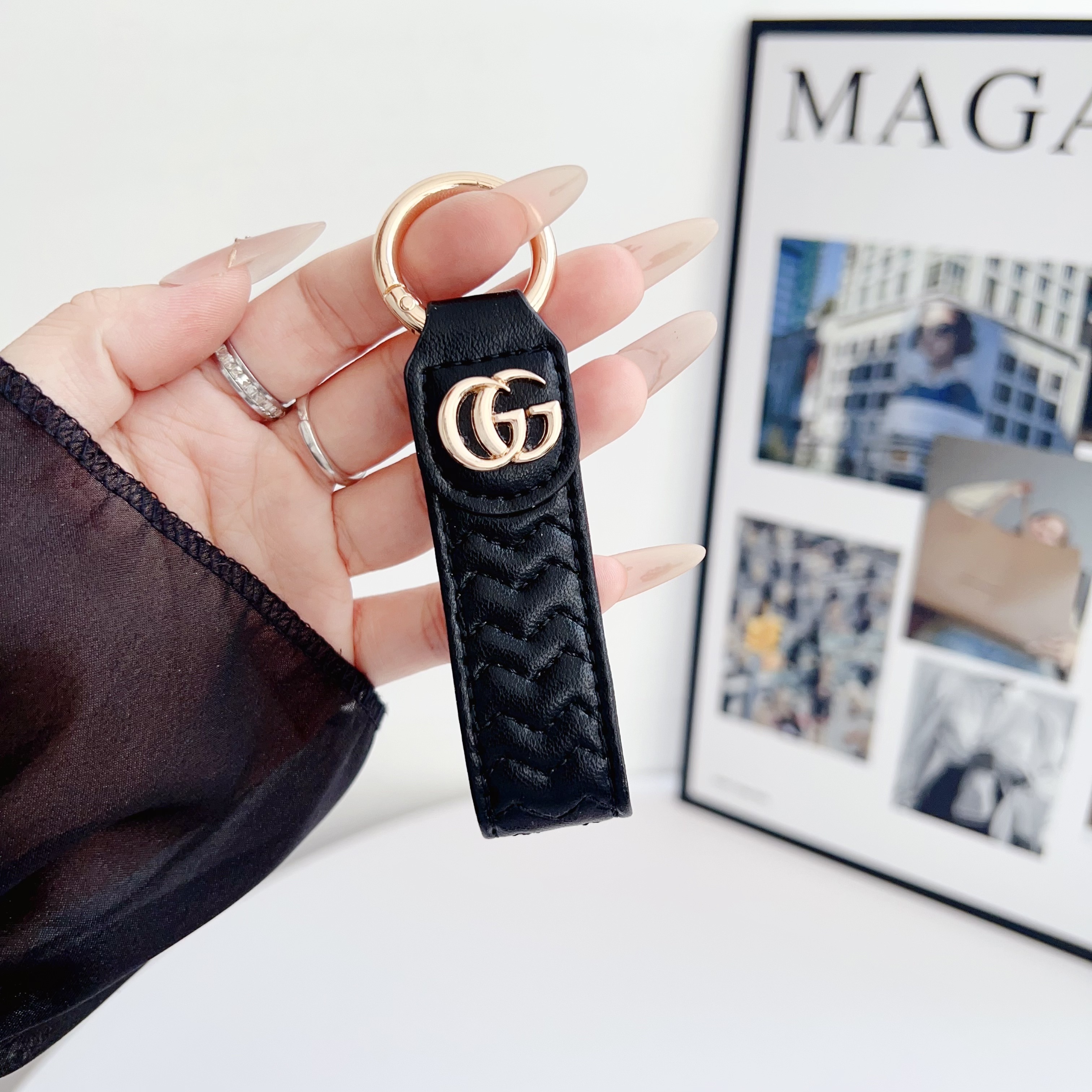 Gucci Luxury Leather Keychain