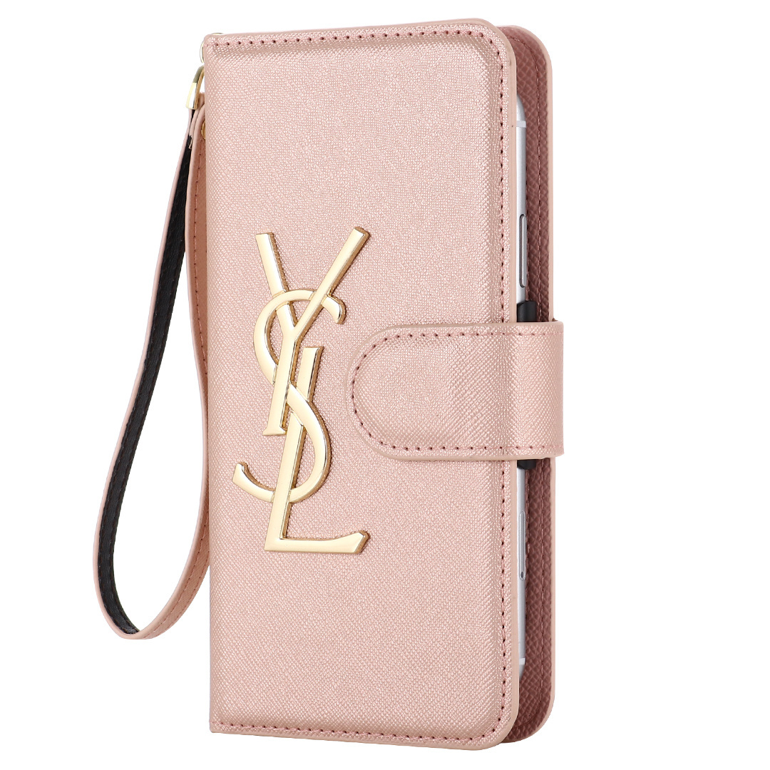 YSL Leather iPhone Wallet Case