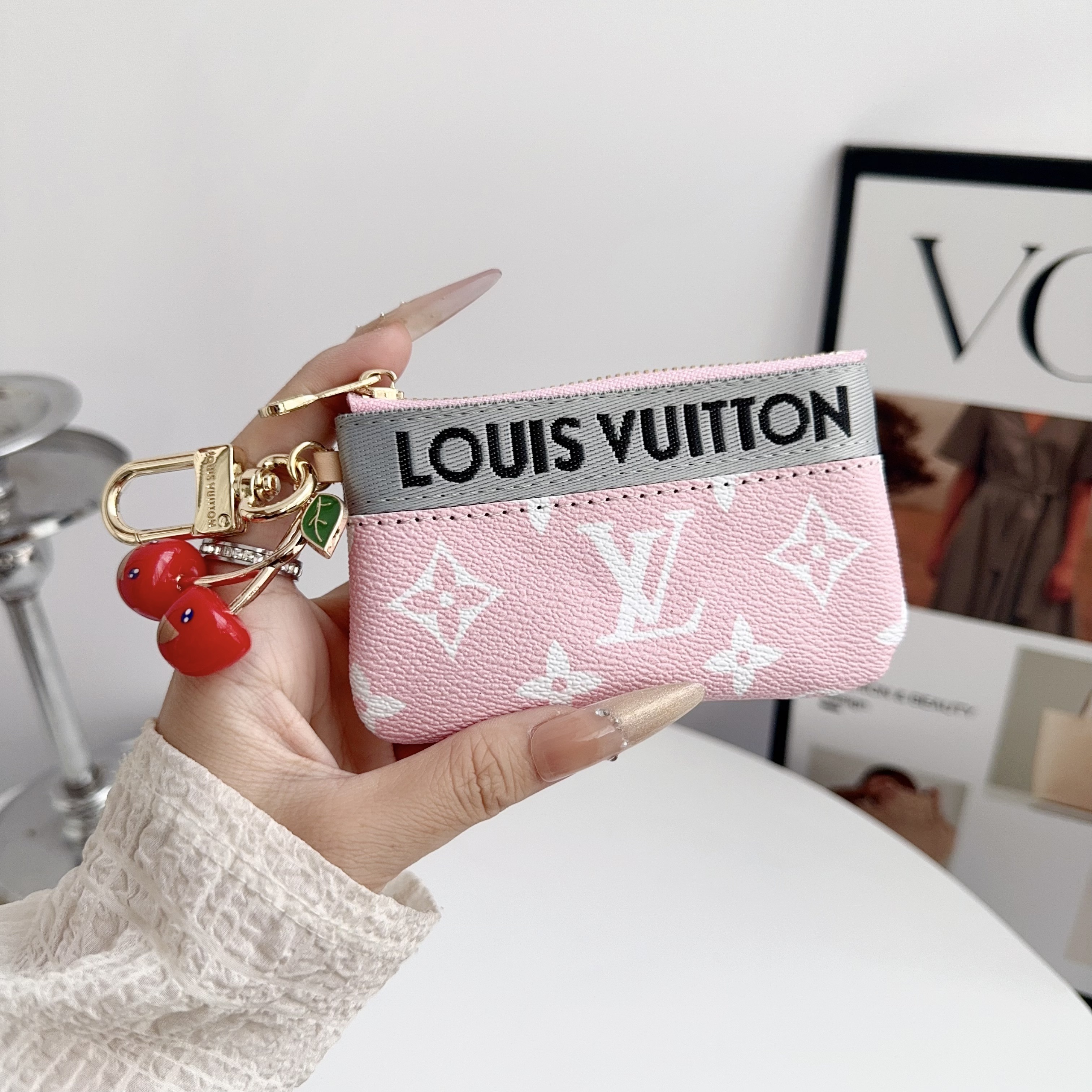 Louis Vuitton Cherry Luxury Leather Coin Purse