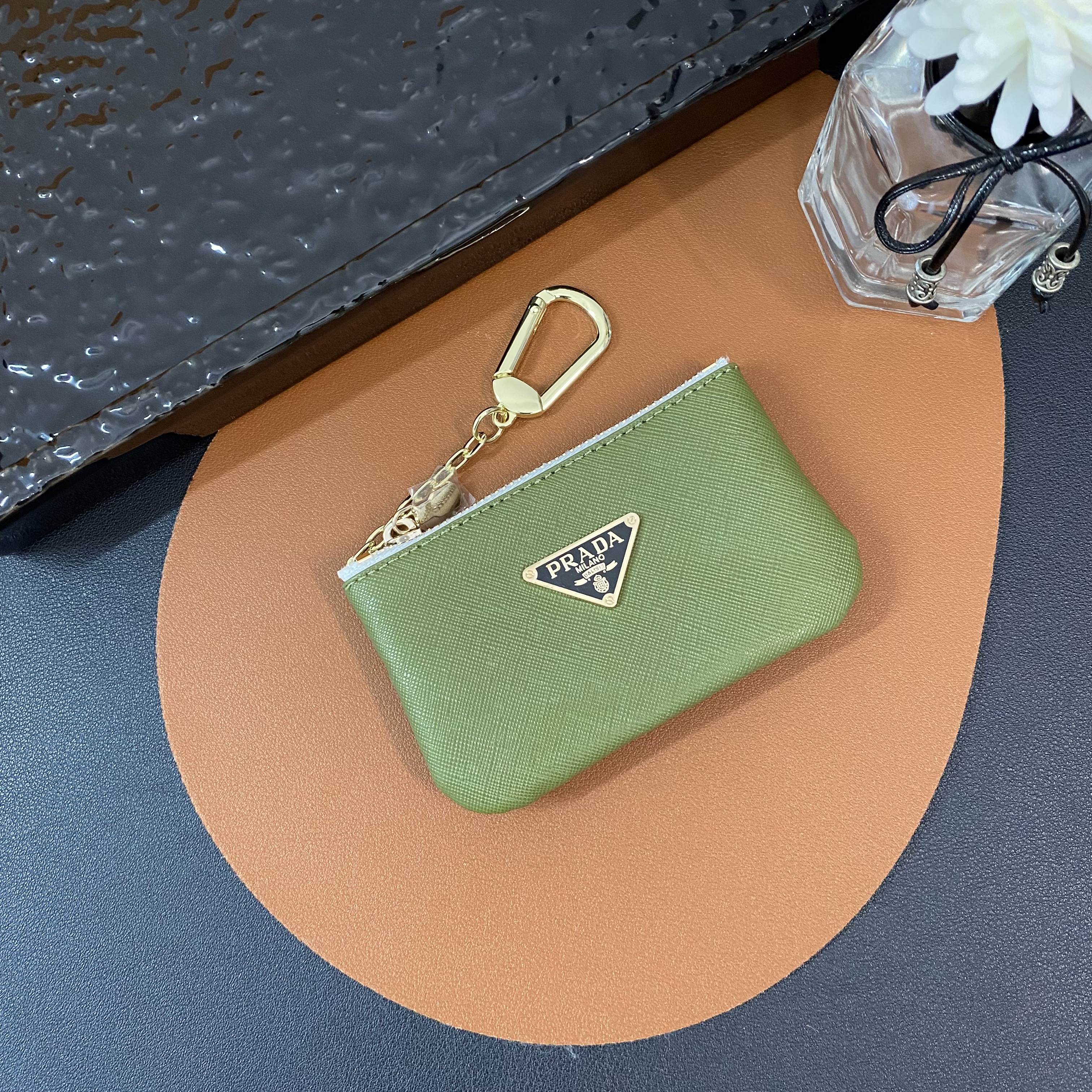 Luxury Leather Zipper Coin Purse
