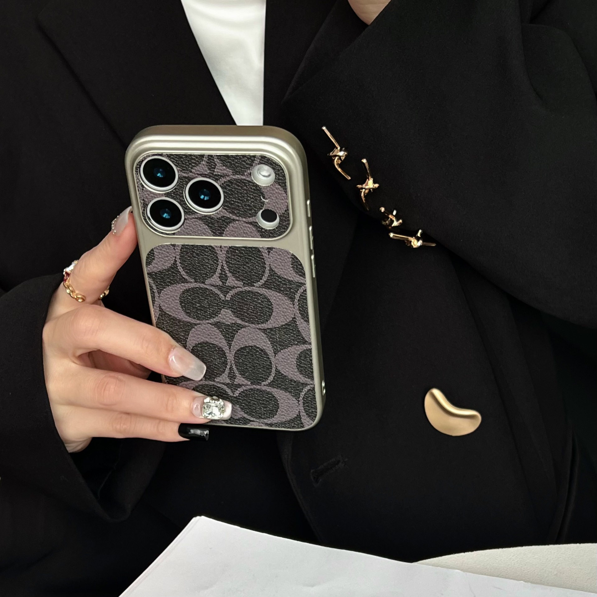 Coach Luxury Leather iPhone Case