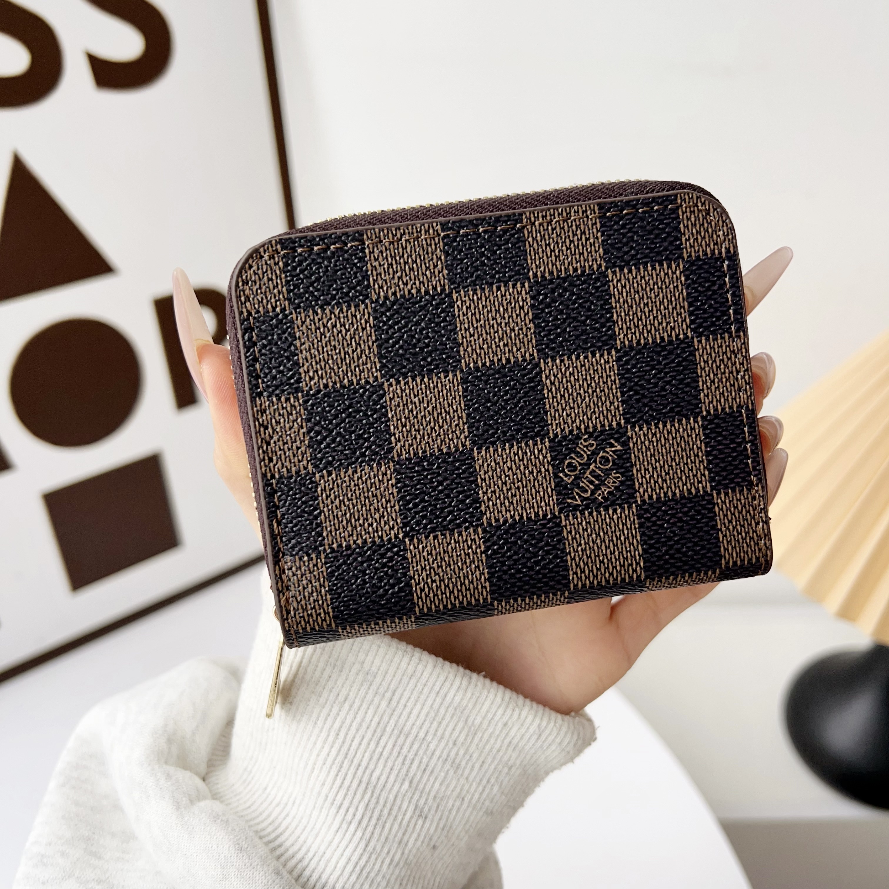 Luxury Leather  Zipper Wallet Card Holder & Coin Purse