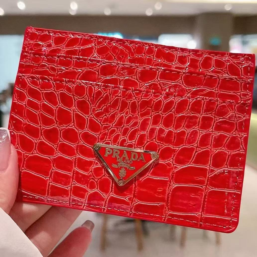 Crocodile PR Leather Wallet Card Holder