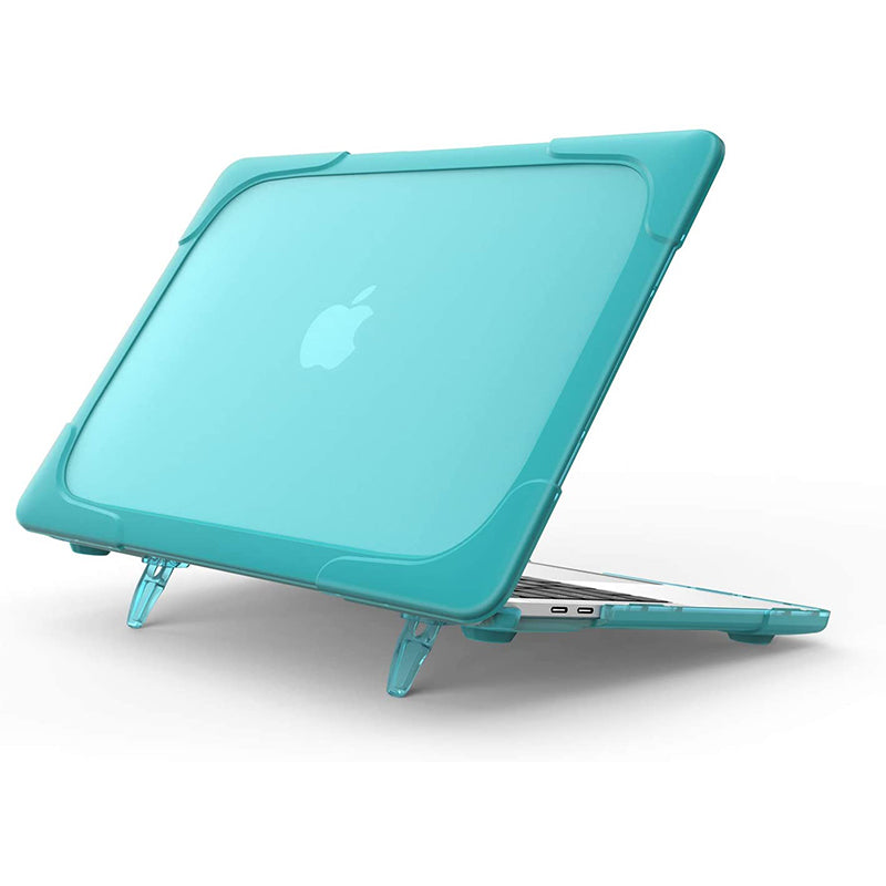MacBook Case Heavy Duty  with Folding Stand - Light blue