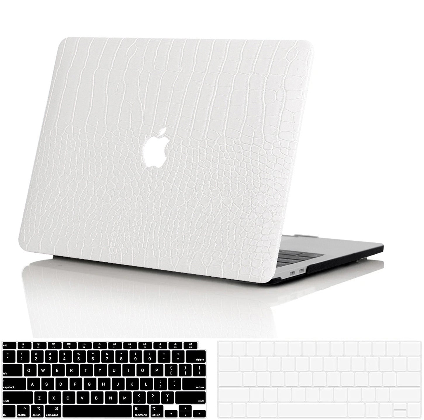 Faux Crocodile White MacBook Case-BELKCASE