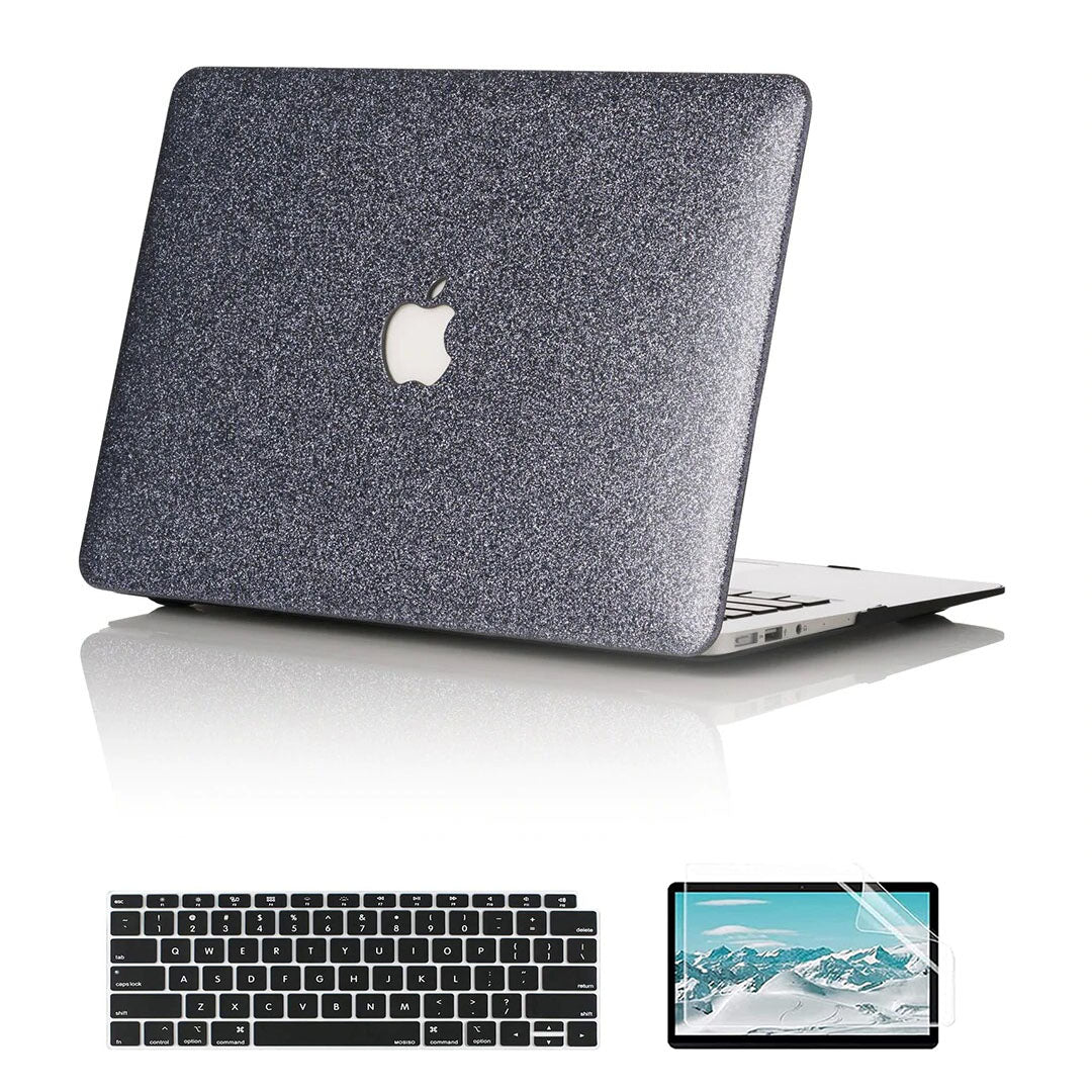 Glitter Dark Grey Macbook Case