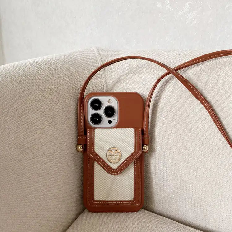 Leather iPhone Wallet Case With Crossbody Strap-BELKCASE