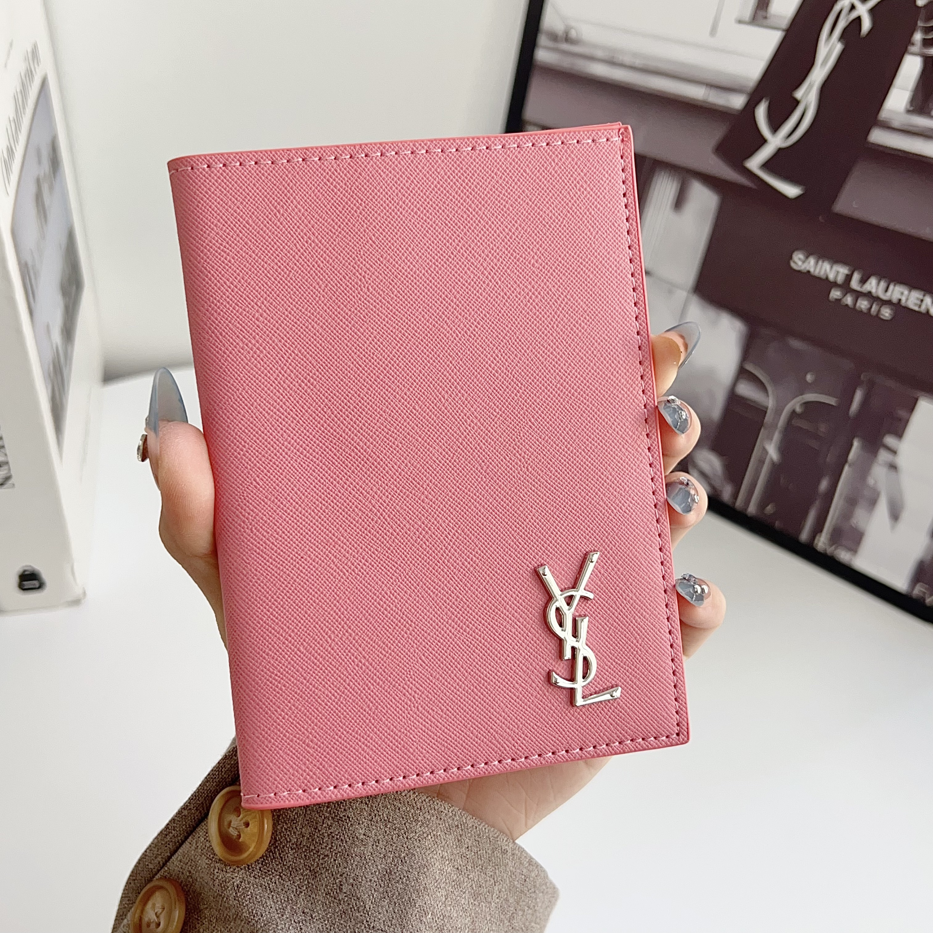 YSL Luxury Leather Wallet Card Holder/Passport holder