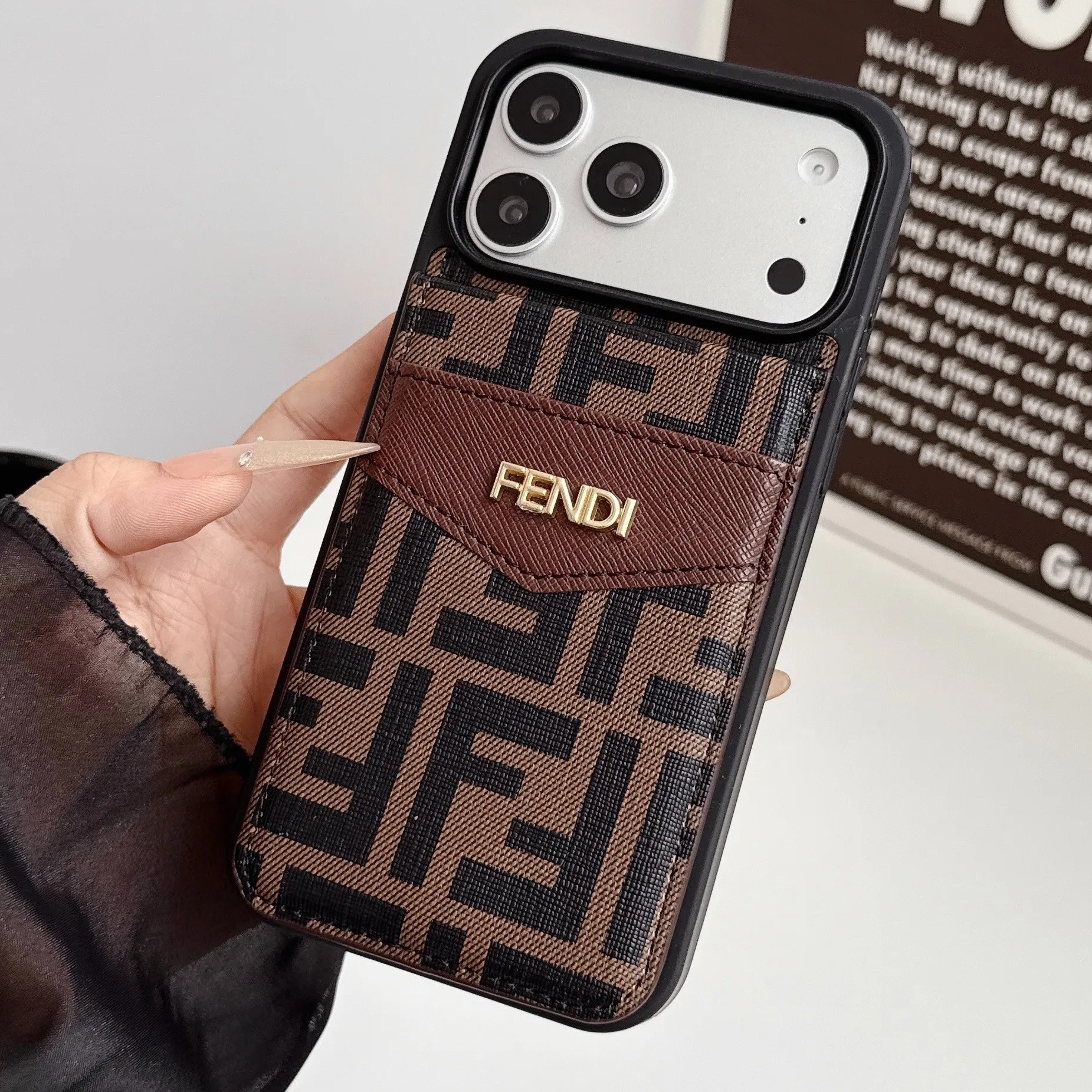 Celine Luxurious Leather iPhone Wallet Case