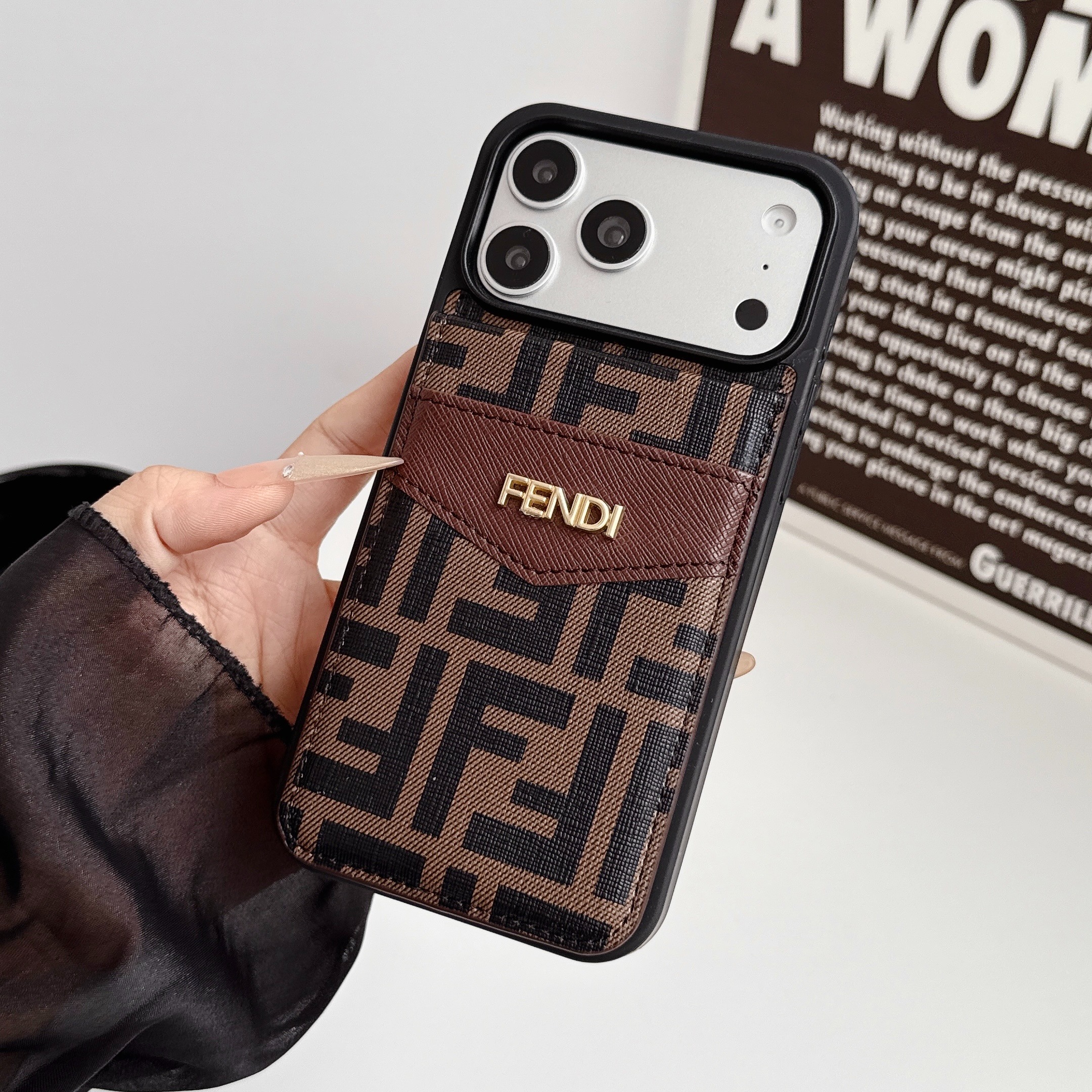 Celine Luxurious Leather iPhone Wallet Case