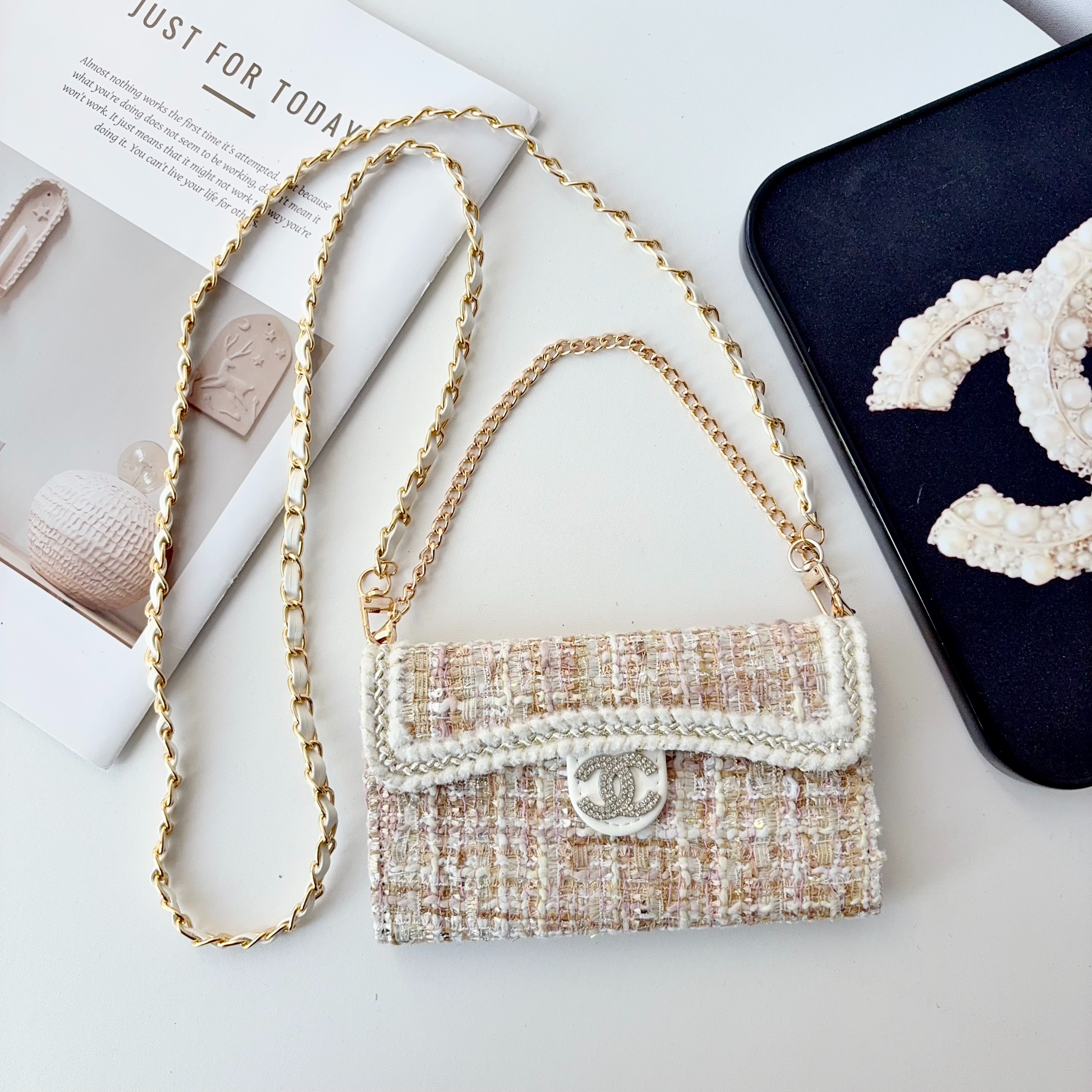 Chanel Embroidered and Woven Luxurious Soft iPhone Wallet Case