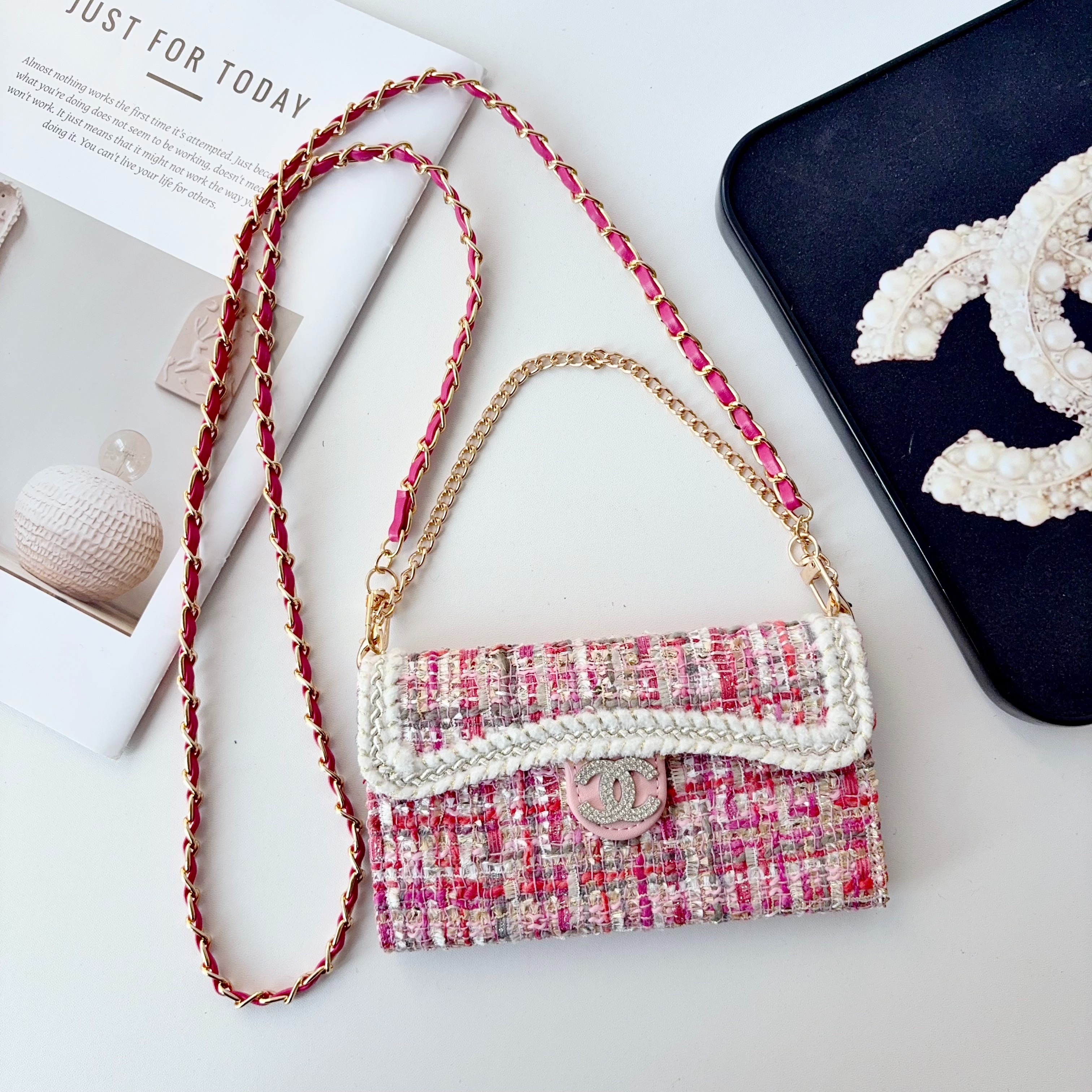 Chanel Embroidered and Woven Luxurious Soft iPhone Wallet Case