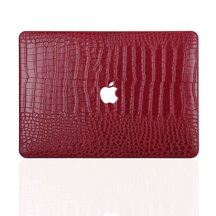 Faux Crocodile Wine Red MacBook Case-BELKCASE