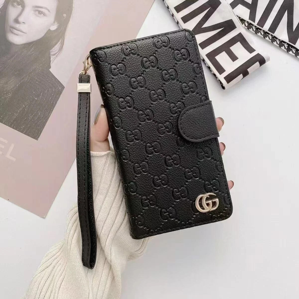 Gucci Leather iPhone Wallet Case