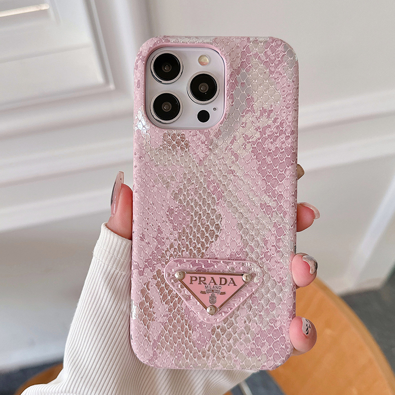 Snakeskin Metal Triangle Label PR iPhone Case