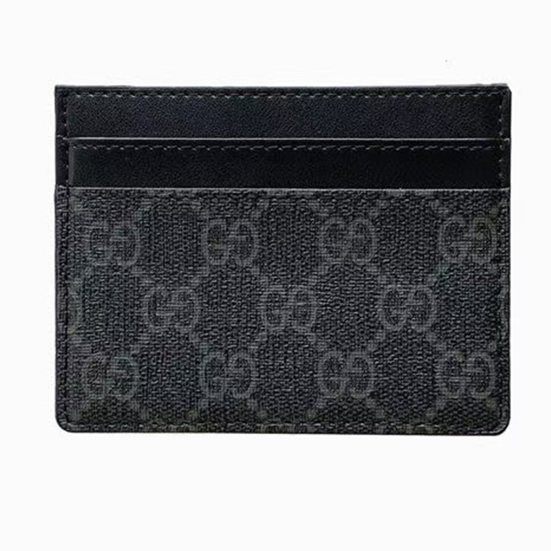 Classic GC Black Leather Wallet Card Holder
