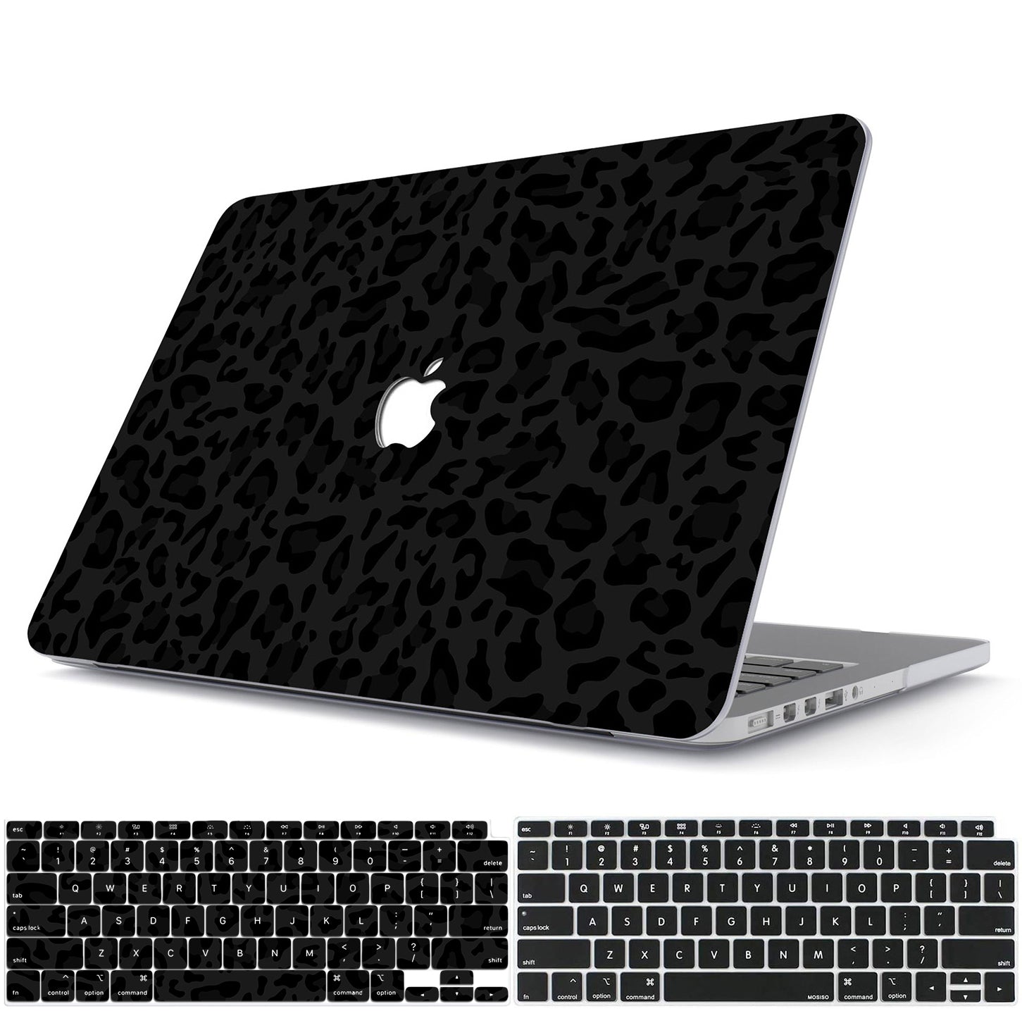 Black Leopard Print Macbook Case-BELKCASE